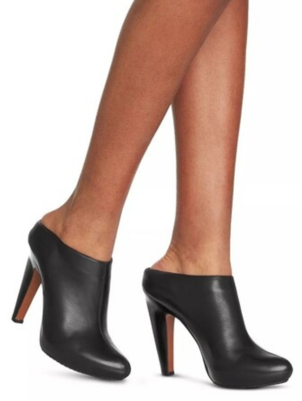 Alexander McQueen Black Leather Mules